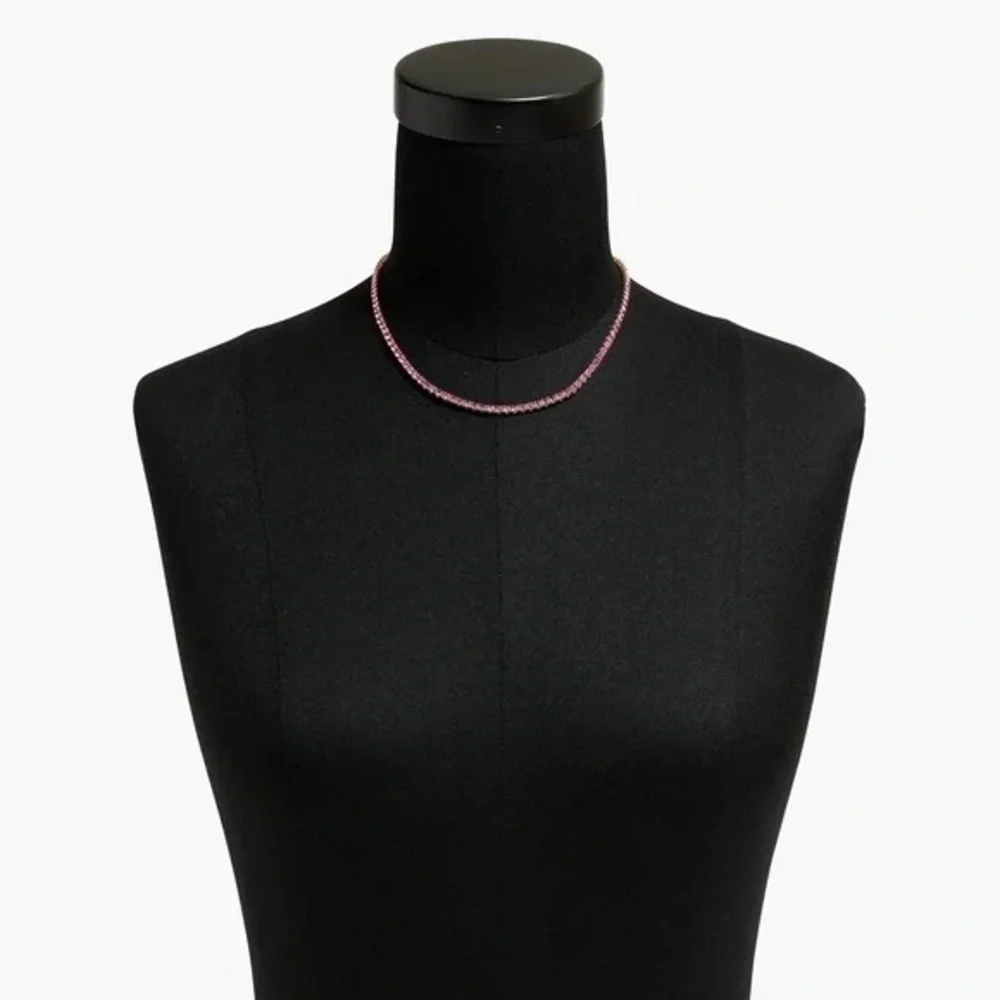 J. Crew Factory | Crystal Tennis Necklace Wild Azalea